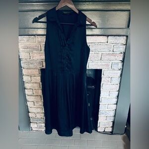 Size 8- The Limited Navy Peter Pan Collar Satin Dress